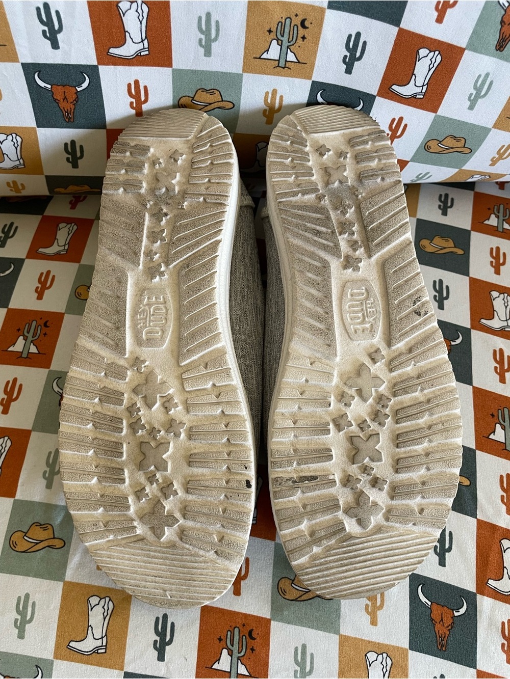 Hey Dude Neutral Gray Slip-On Canvas Loafers - Picture 2 of 5